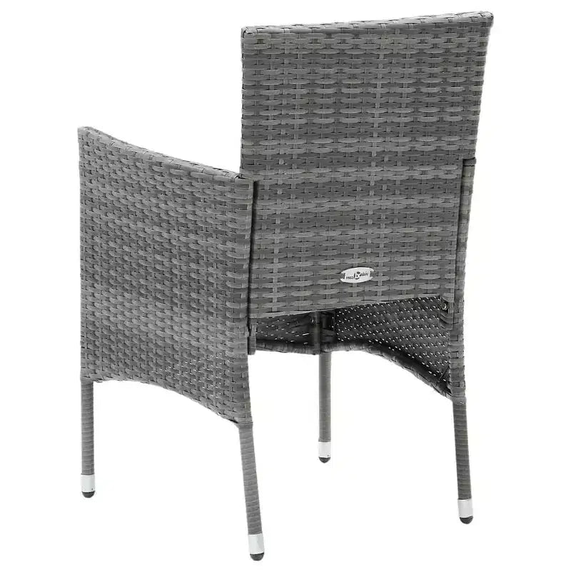 vidaXL 4x Chaises de salle à manger de jardin en poly rotin balcon extérieur dîner multicolore