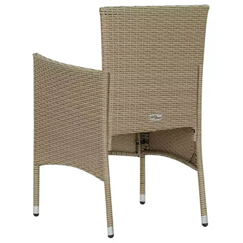 vidaXL 4x Chaises de salle à manger de jardin en poly rotin balcon extérieur dîner multicolore