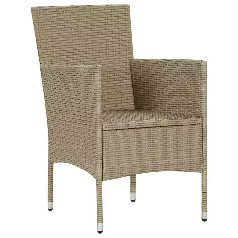 vidaXL 4x Chaises de salle à manger de jardin en poly rotin balcon extérieur dîner multicolore