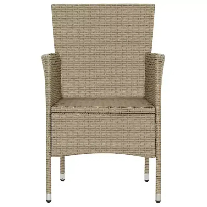 vidaXL 4x Chaises de salle à manger de jardin en poly rotin balcon extérieur dîner multicolore