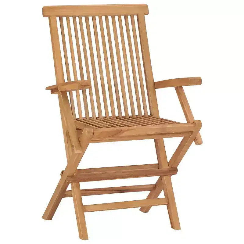 vidaXL Lot de 6 chaises de jardin en teck Bois de teck massif Standard Pliable