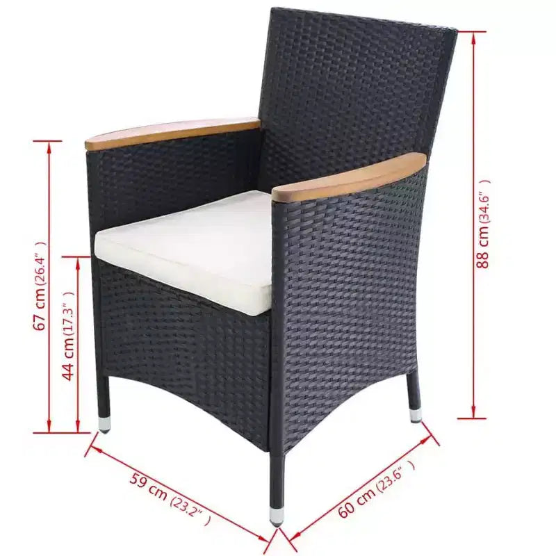 vidaXL Lot de 2 chaises de jardin