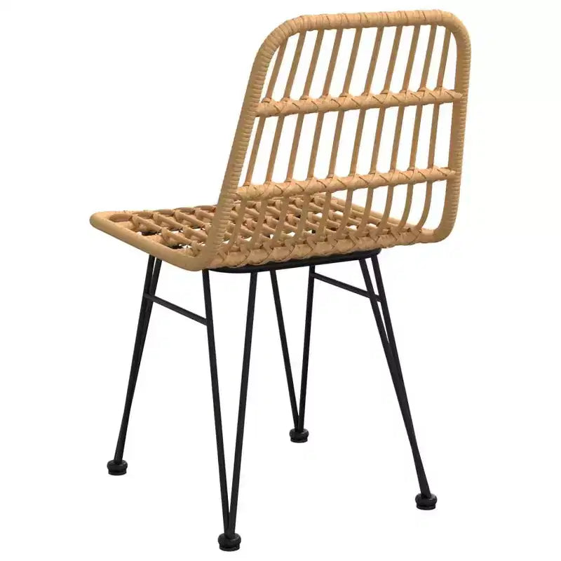 vidaXL Ensemble de chaises de salle à manger d'extérieur en rotin synthétique