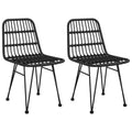 vidaXL Set of Outdoor Dining Chairs with Rattan Style