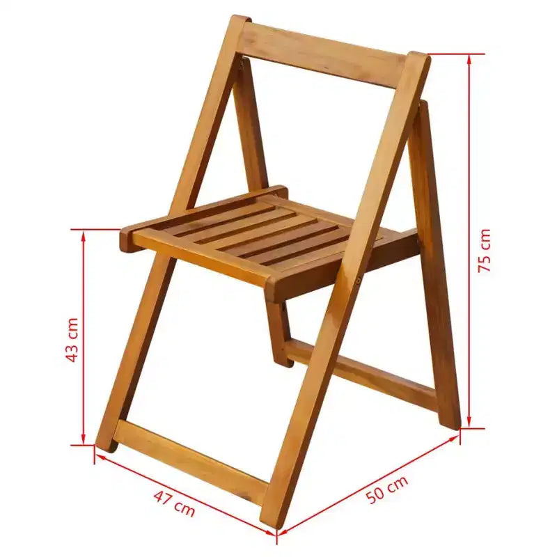 vidaXL Chaises de jardin pliantes en bois d'acacia massif pour l'extérieur