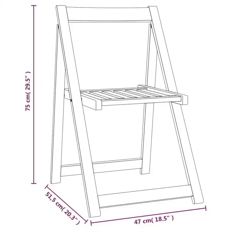 vidaXL Chaises de jardin pliantes en bois d'acacia massif pour l'extérieur