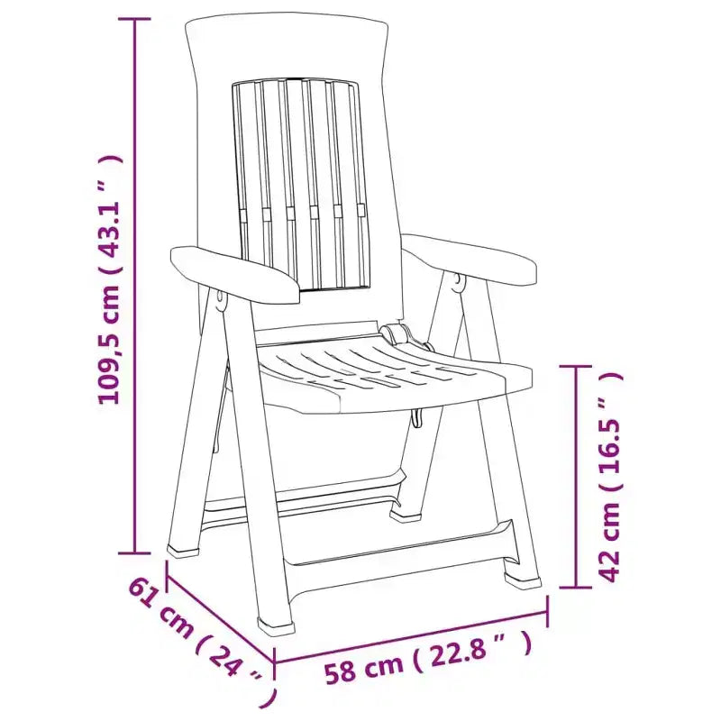 vidaXL Chaises inclinables d'extérieur - Légères et réglables 2 pcs