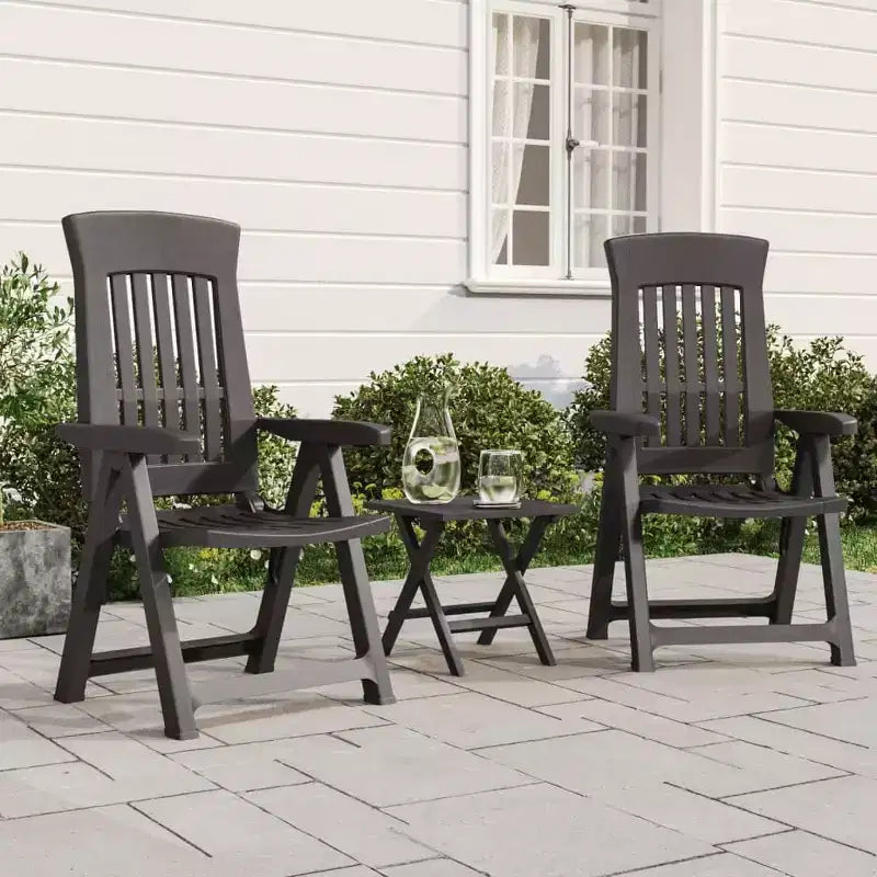 vidaXL Chaises inclinables d'extérieur - Légères et réglables 2 pcs