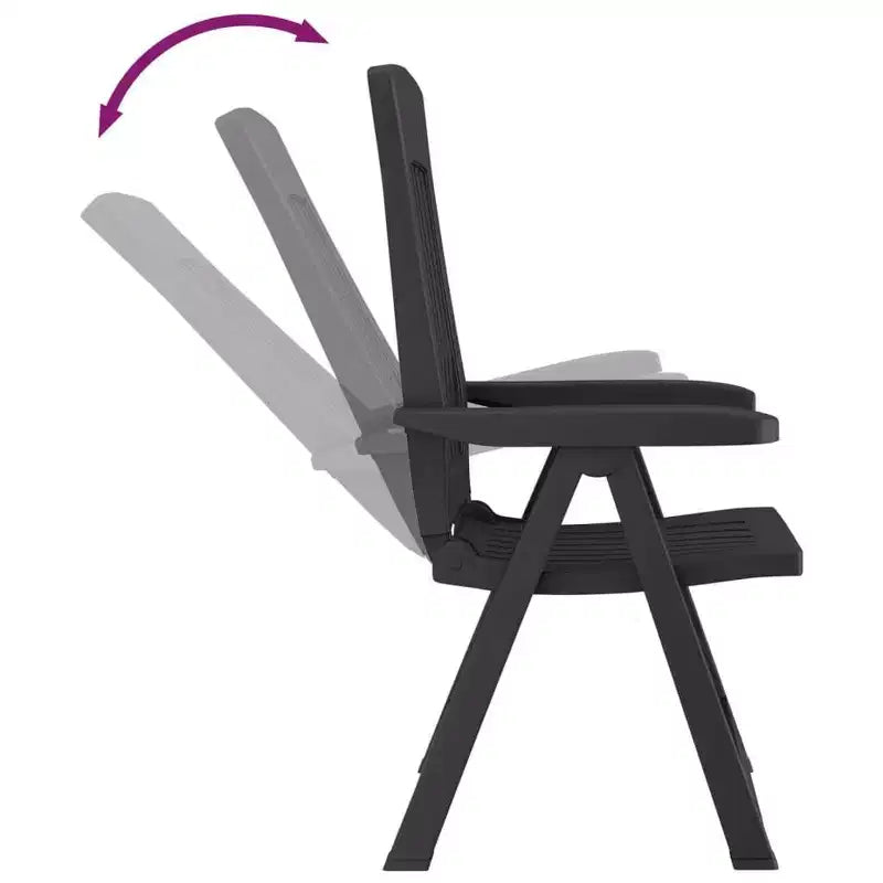 vidaXL Chaises inclinables d'extérieur - Légères et réglables 2 pcs