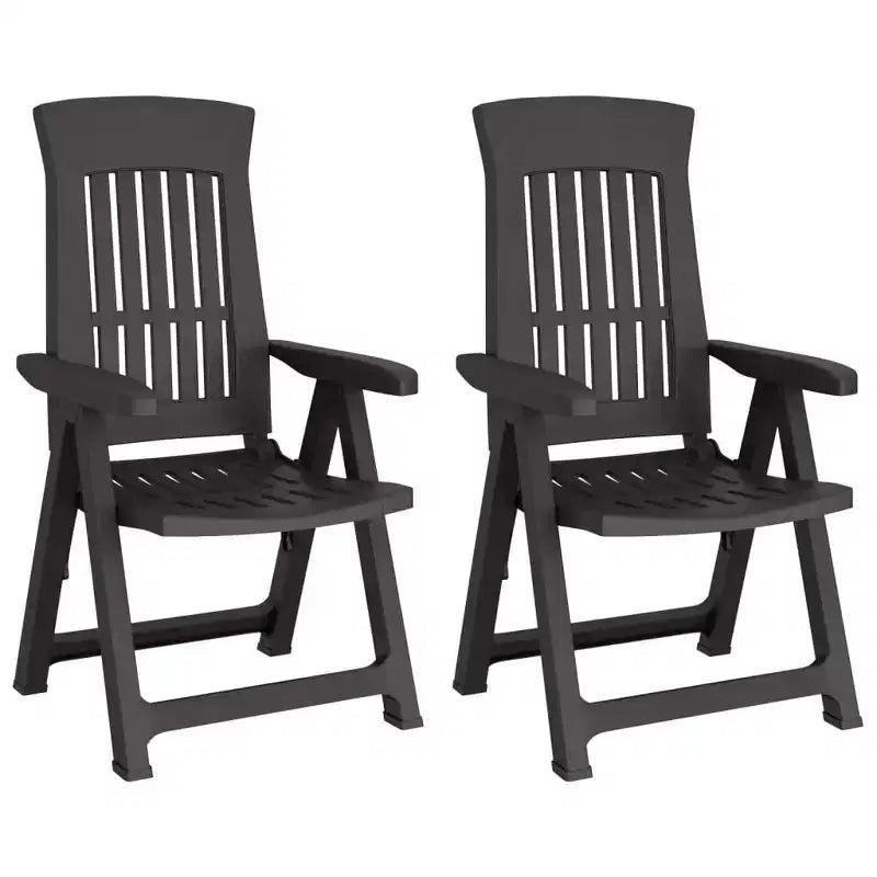 vidaXL Chaises inclinables d'extérieur - Légères et réglables 2 pcs