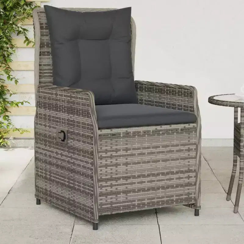 vidaXL Chaise de jardin inclinable en résine tressée Taille standard