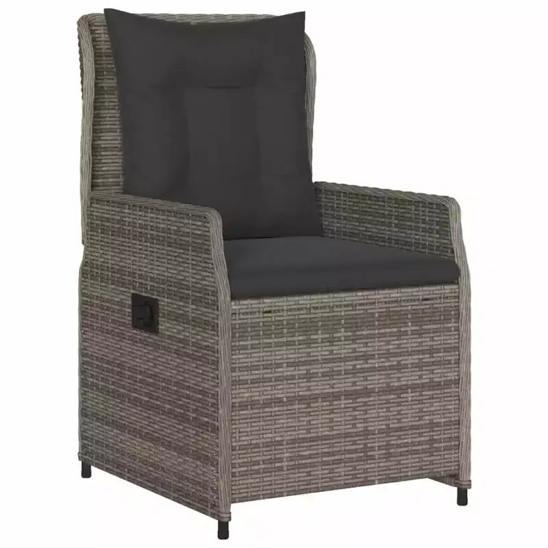 vidaXL Chaise de jardin inclinable en résine tressée Taille standard