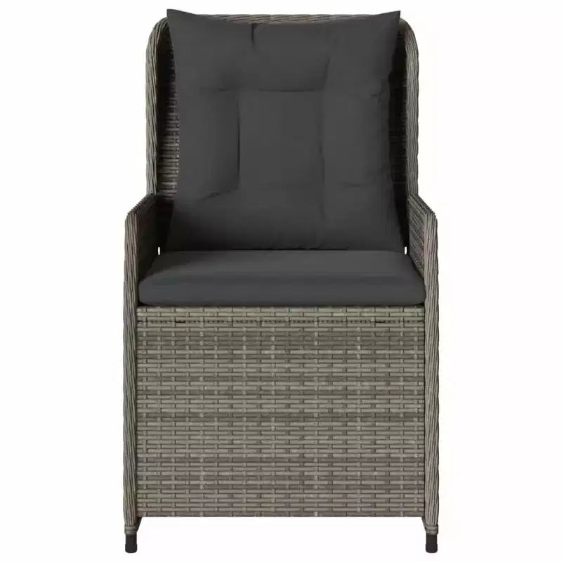vidaXL Chaise de jardin inclinable en résine tressée Taille standard