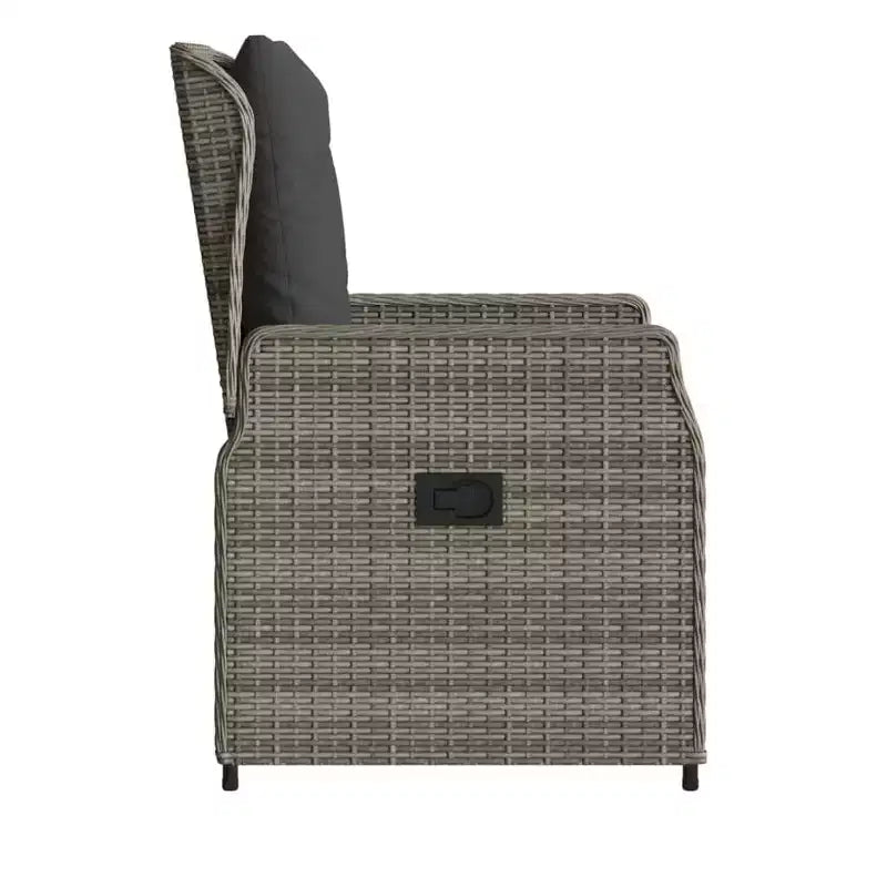 vidaXL Chaise de jardin inclinable en résine tressée Taille standard