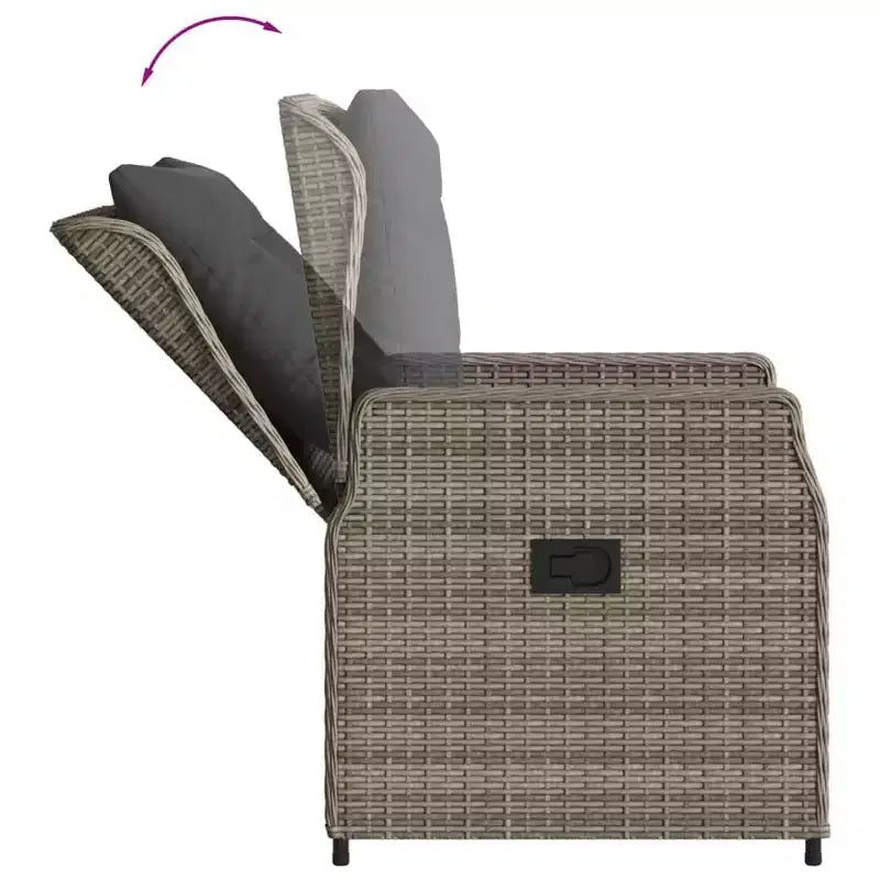 vidaXL Chaise de jardin inclinable en résine tressée Taille standard