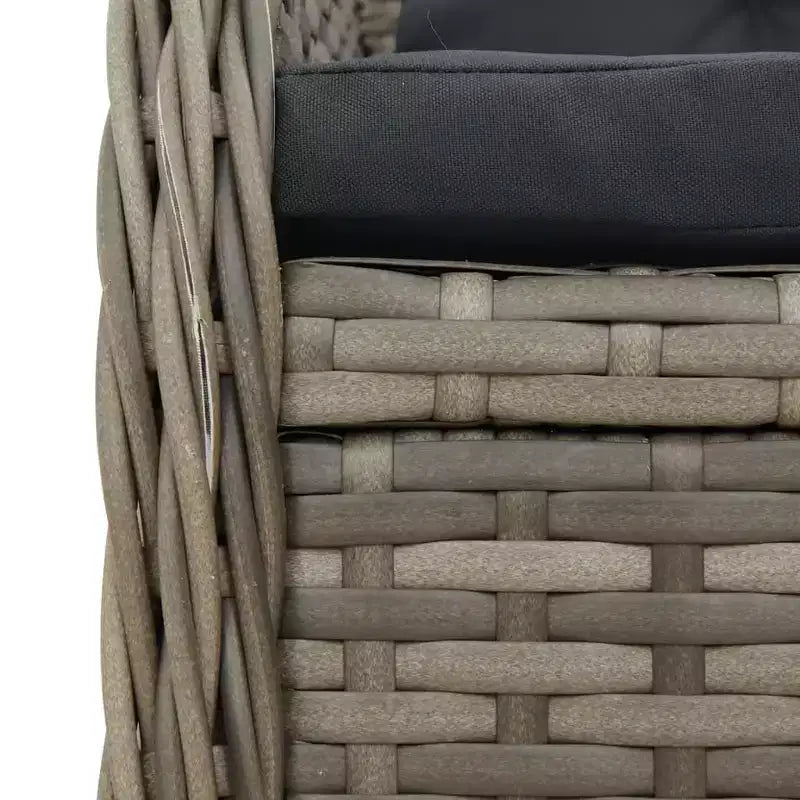 vidaXL Chaise de jardin inclinable en résine tressée Taille standard