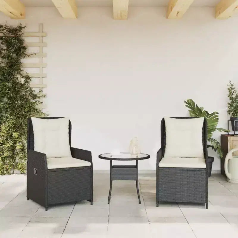 vidaXL Chaise de jardin inclinable en résine tressée Taille standard