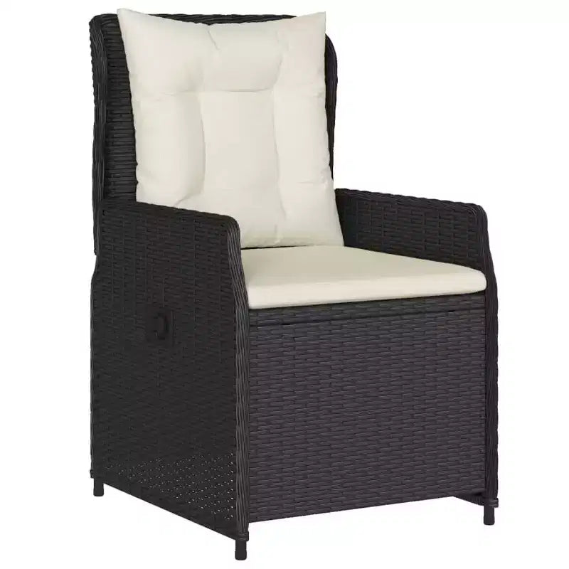 vidaXL Chaise de jardin inclinable en résine tressée Taille standard