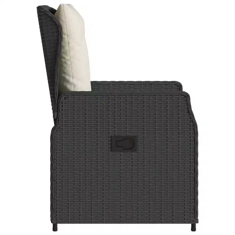 vidaXL Chaise de jardin inclinable en résine tressée Taille standard