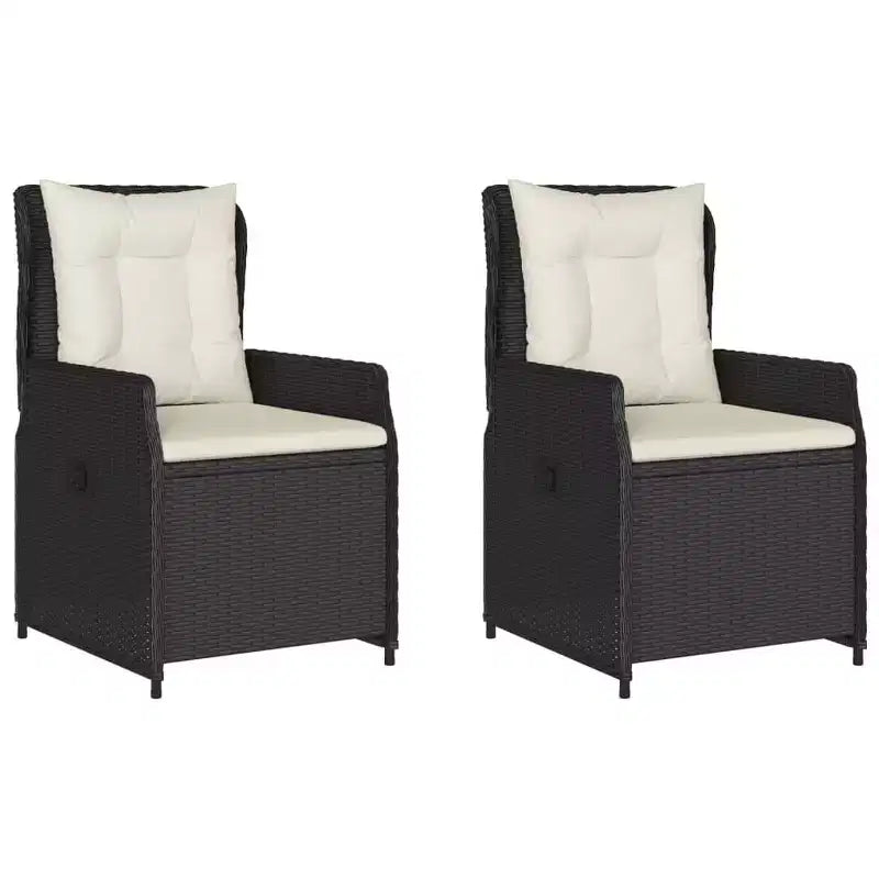 vidaXL Reclining Garden Chair PE rattan Standard outdoor chair size