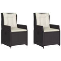 vidaXL Reclining Garden Chair PE rattan Standard outdoor chair size