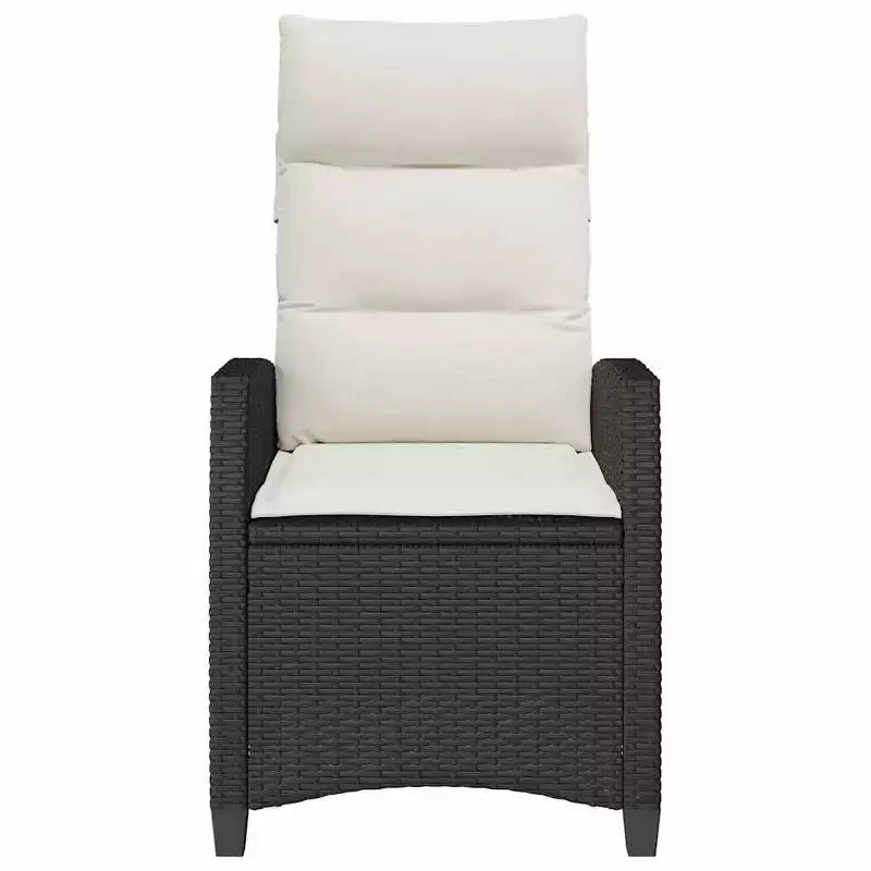 vidaXL Chaise de jardin inclinable en résine tressée et acier thermolaqué Medium
