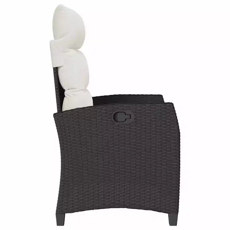 vidaXL Chaise de jardin inclinable en résine tressée et acier thermolaqué Medium