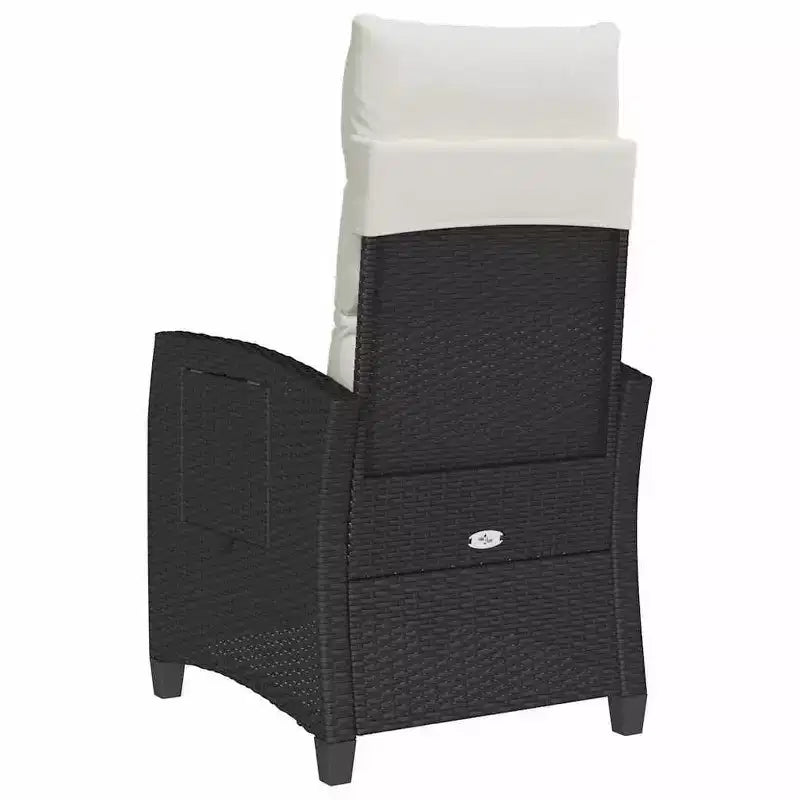 vidaXL Chaise de jardin inclinable en résine tressée et acier thermolaqué Medium