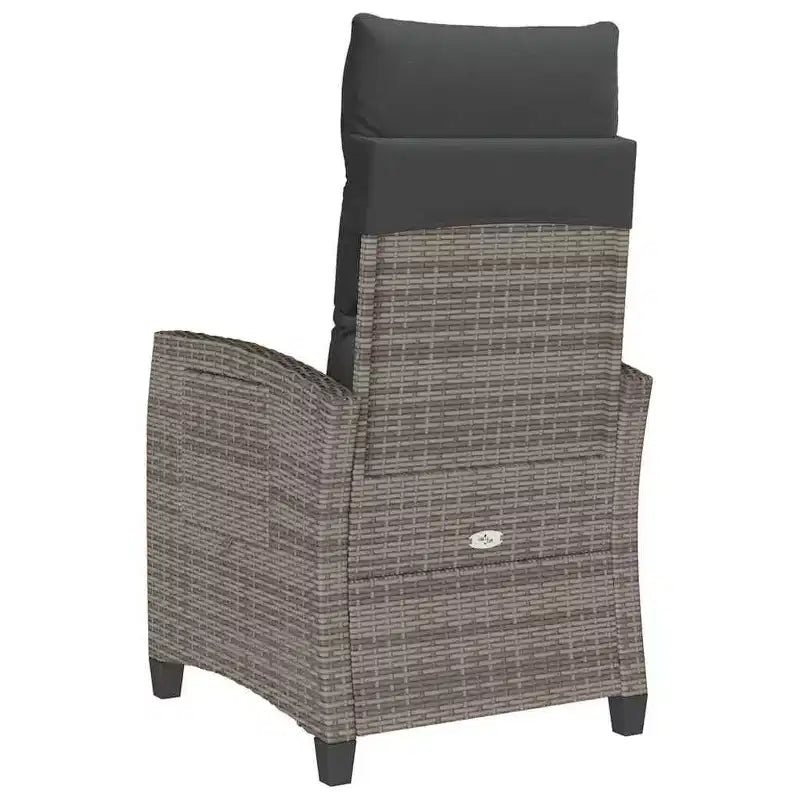 vidaXL Chaise de jardin inclinable en résine tressée et acier thermolaqué Medium