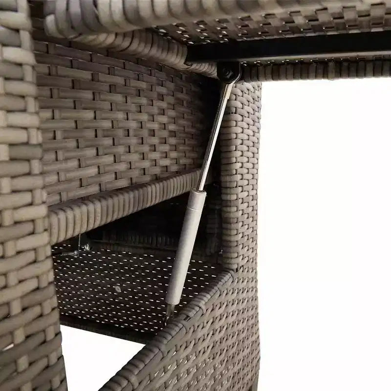 vidaXL Chaise de jardin inclinable en résine tressée et acier thermolaqué Medium