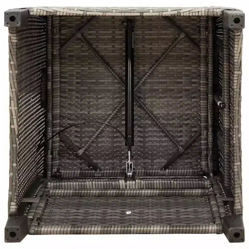 vidaXL Chaise de jardin inclinable en résine tressée et acier thermolaqué Medium