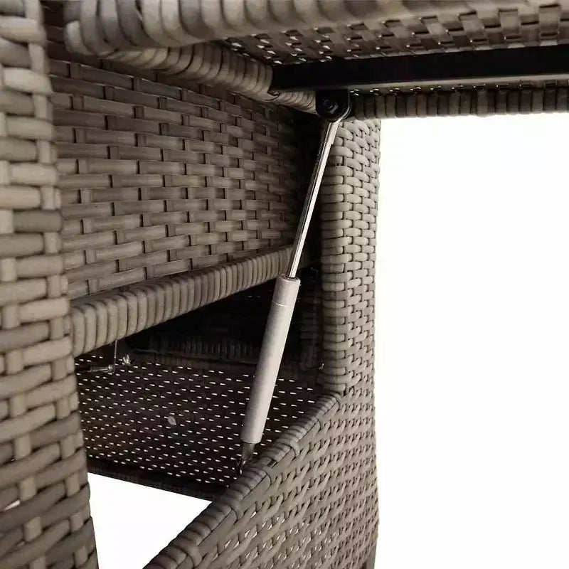 vidaXL Chaise de jardin inclinable en résine tressée et acier thermolaqué Medium
