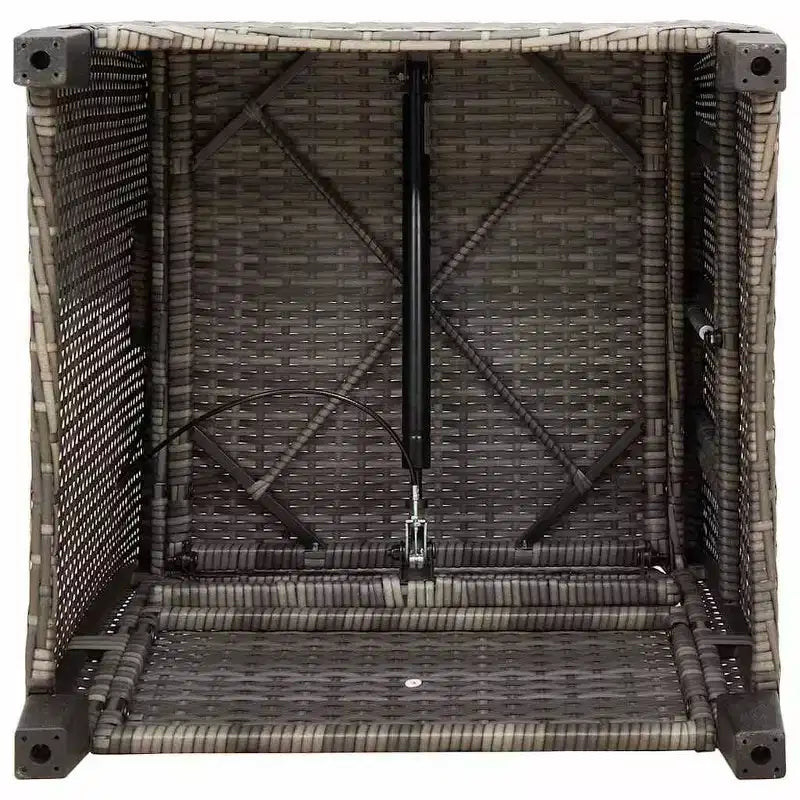 vidaXL Chaise de jardin inclinable en résine tressée et acier thermolaqué Medium