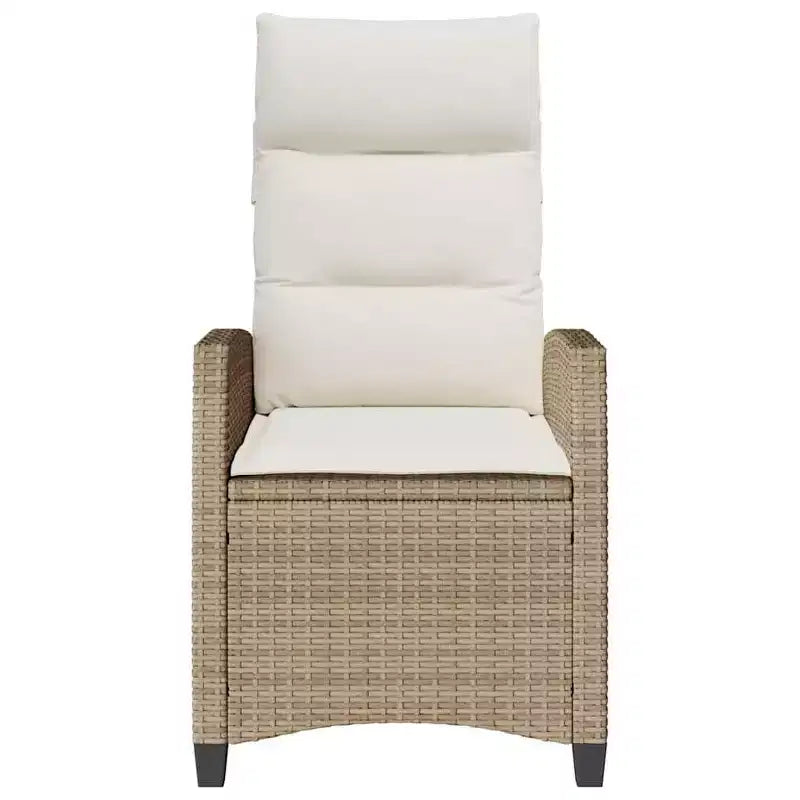 vidaXL Chaise de jardin inclinable en résine tressée et acier thermolaqué Medium