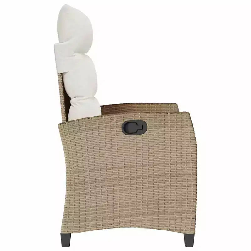 vidaXL Chaise de jardin inclinable en résine tressée et acier thermolaqué Medium