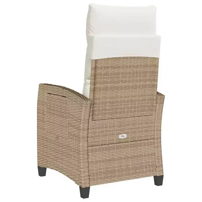 vidaXL Chaise de jardin inclinable en résine tressée et acier thermolaqué Medium