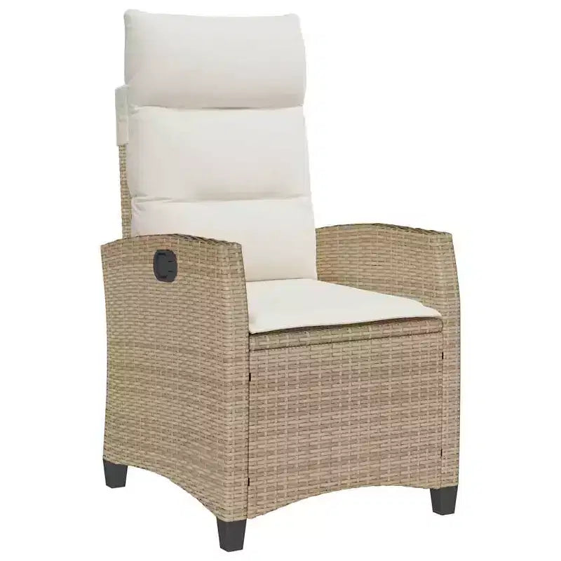 vidaXL Chaise de jardin inclinable en résine tressée et acier thermolaqué Medium