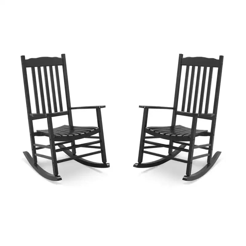 Karl Home | Classic Solid Wood Patio Rocking Chair (Set of 2)
