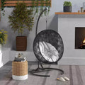 Hanging Hammock Chair Stand with Round Base, 40.2 x 76.8, Black