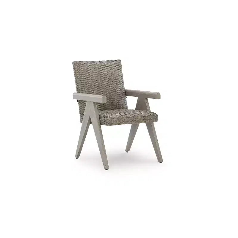 Fauteuils d'extérieur Haven Retreat Signature Design by Ashley, lot de 2, en osier tout temps avec coussins, beige