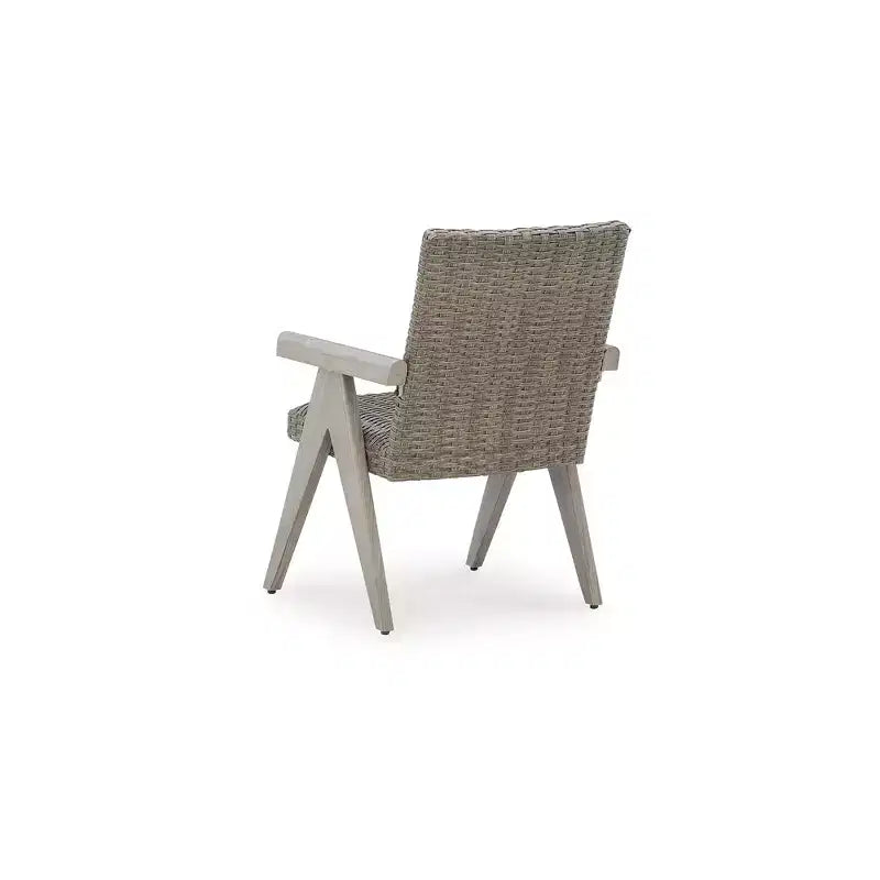 Fauteuils d'extérieur Haven Retreat Signature Design by Ashley, lot de 2, en osier tout temps avec coussins, beige
