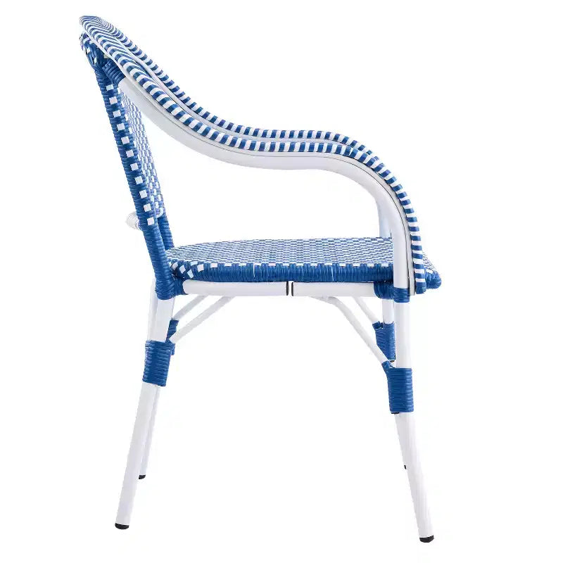 Ensemble de salle à manger d'extérieur 7 pièces en rotin synthétique français et bois d'acacia extensible Natacha Christopher Knight Home