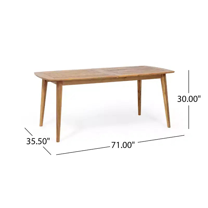 Ensemble de salle à manger d'extérieur 7 pièces en rotin synthétique français et bois d'acacia extensible Natacha Christopher Knight Home