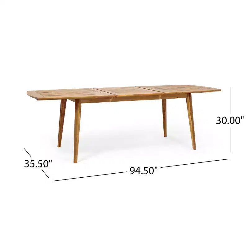 Ensemble de salle à manger d'extérieur 7 pièces en rotin synthétique français et bois d'acacia extensible Natacha Christopher Knight Home