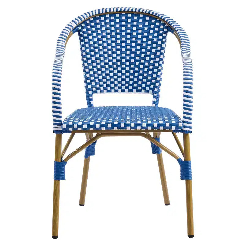 Ensemble de salle à manger d'extérieur 7 pièces en rotin synthétique français et bois d'acacia extensible Natacha Christopher Knight Home