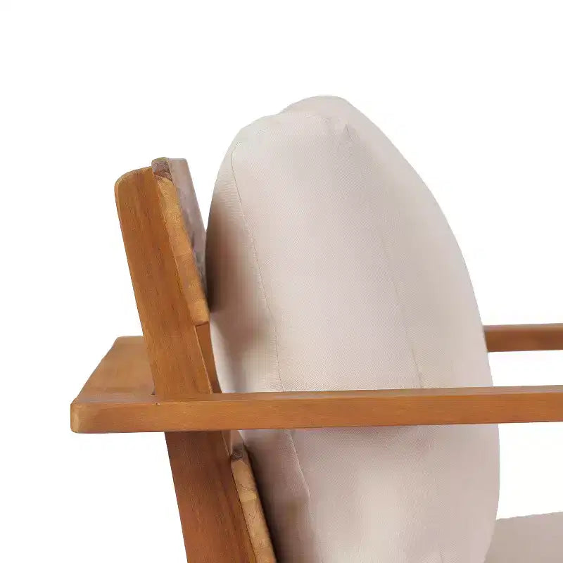 Christopher Knight Home Enrika Fauteuil de club d'extérieur mi-siècle moderne en bois d'acacia avec coussin résistant à l'eau