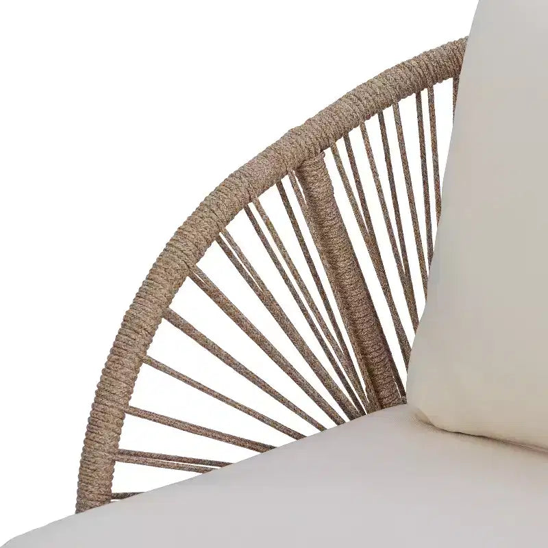 Christopher Knight Home Rheba Fauteuil de jardin club en bois d'acacia courbé avec accents en corde