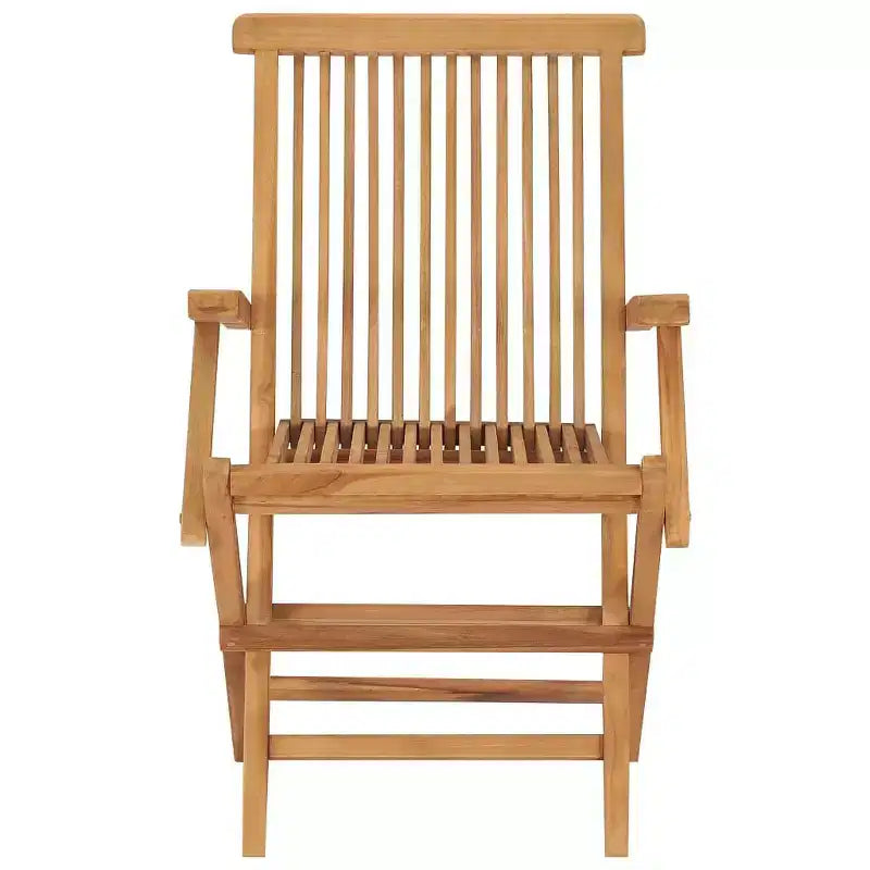 vidaXL Ensemble de 4 chaises de jardin en teck massif Pliable Standard