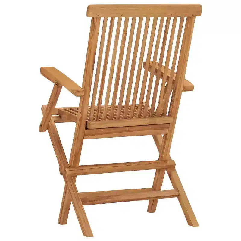 vidaXL Ensemble de 4 chaises de jardin en teck massif Pliable Standard