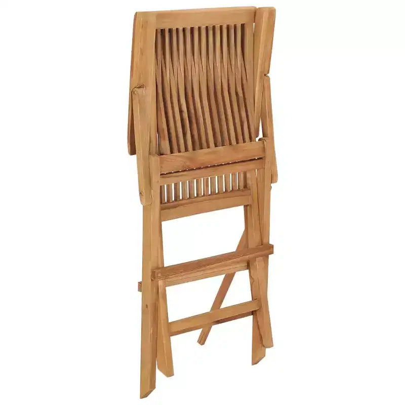 vidaXL Ensemble de 4 chaises de jardin en teck massif Pliable Standard